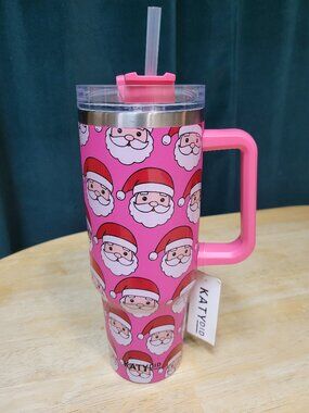 Pink Santa Katydid Tumbler 40oz NWT